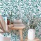 Tempaper Watercolor Leaves Peel and Stick Wallpaper Viridian Green